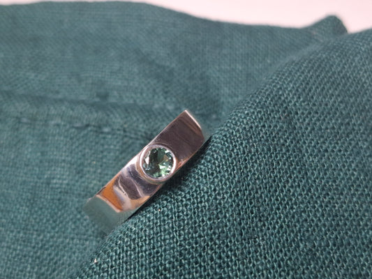 Tourmaline, silver ring