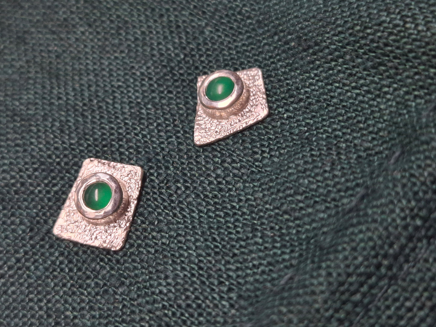 Chalcedony silver earrings