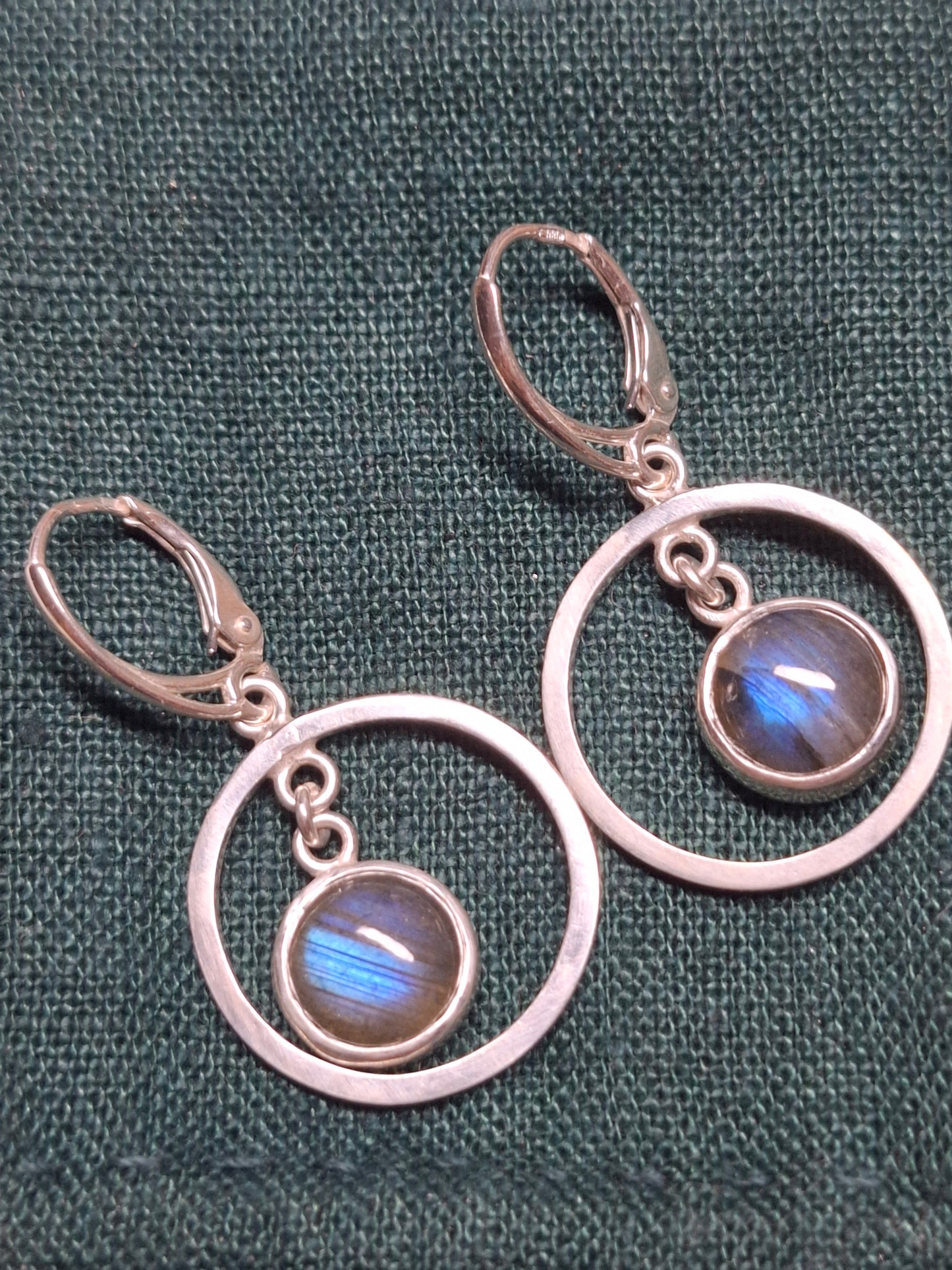 Labradorite, silver earrings