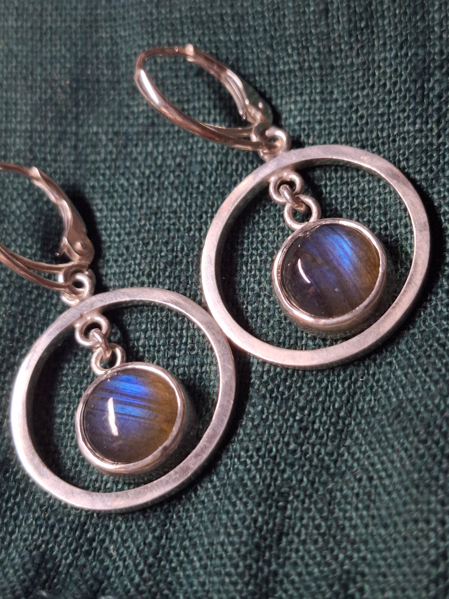 Labradorite, silver earrings