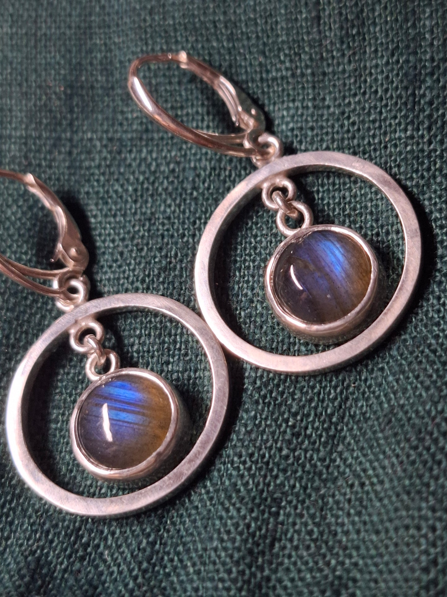 Labradorite, silver earrings