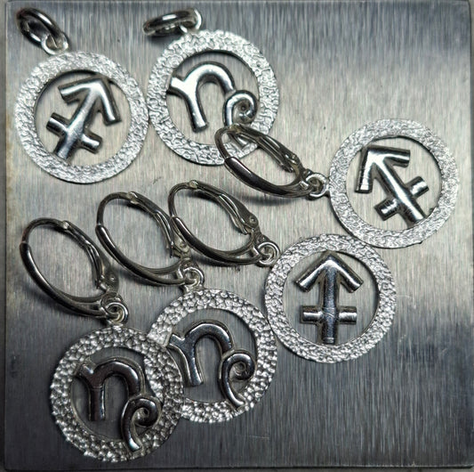 Sagittarius, silver pendant