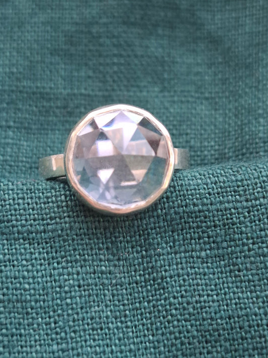 Amethyst, silver ring