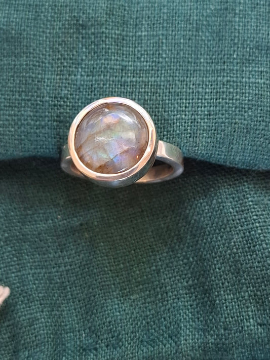 Labradorite, silver ring