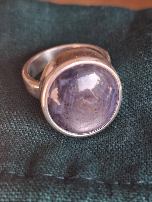Saphire, silver ring