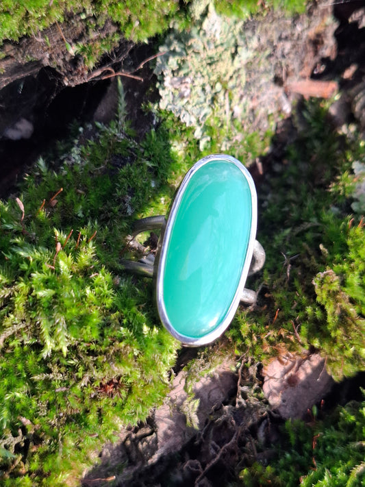 Hrizopraza, sudraba hredzens